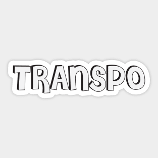 Film Crew On Set - Transpo - White Text - Front Sticker